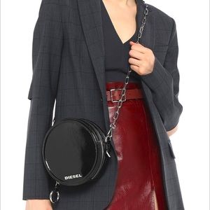 Diesel Round Leather Crossbody Bag